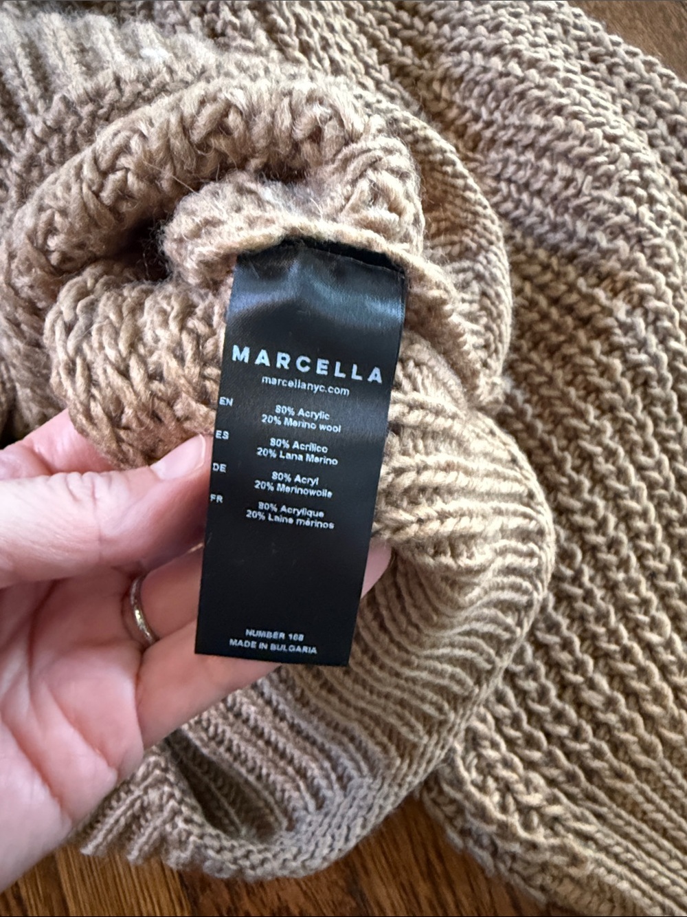 Marcella Audrey Sweater, NWT, Medium, Camel - Picture 4 of 9